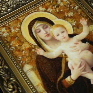 Bernsteinbild – maria der lilien mit segnendem jesuskind - Image 3