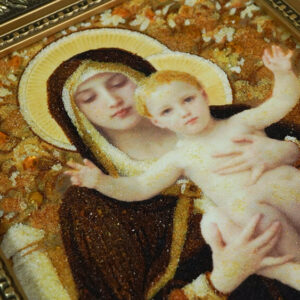 Bernsteinbild – maria der lilien mit segnendem jesuskind - Image 8