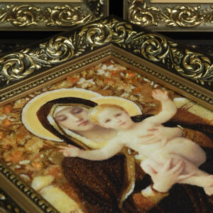Bernsteinbild – maria der lilien mit segnendem jesuskind - Image 7