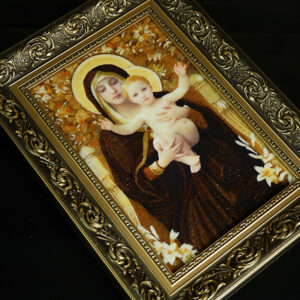 Bernsteinbild – maria der lilien mit segnendem jesuskind - Image 6