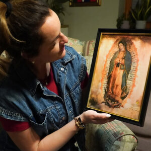 Digitaler gold kopie vom Original vo de Guadalupe-muttergottes – (A4) schwarzer rahmen - Image 7