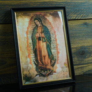 Digitaler gold kopie vom Original vo de Guadalupe-muttergottes – (A4) schwarzer rahmen - Image 5