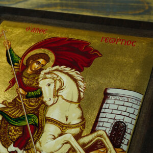 Goldene Ikone „Heiliger Georg“ – Handarbeit - Image 3